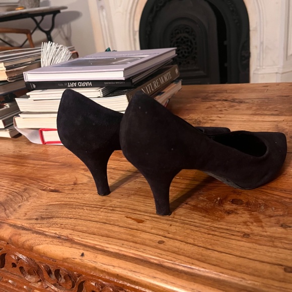 Blue Suede Kitten Heels - Picture 2 of 4